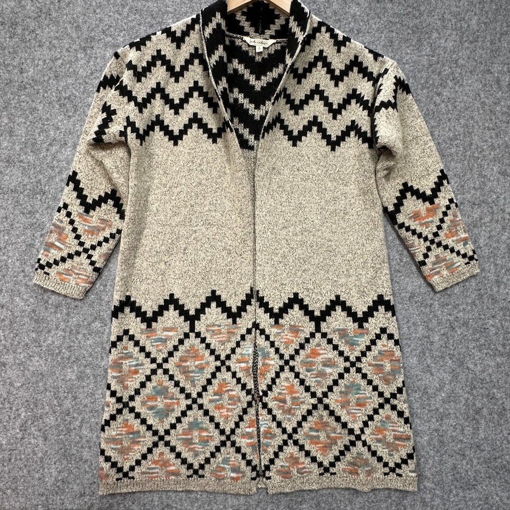 Linda Anderson Long Cardigan Womens S Desert Horizon Shawl Type Beige Southwest - Picture 4 of 9
